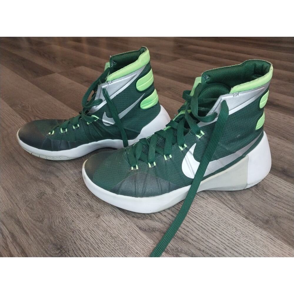 Nike Hyperdunk Zoom Basketball Shoes Mens 9.5 Green 749885-303 High Top - Picture 3 of 14
